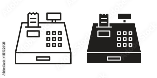 Cash register icons sign vectors. suitable for web, app, infographic, etc