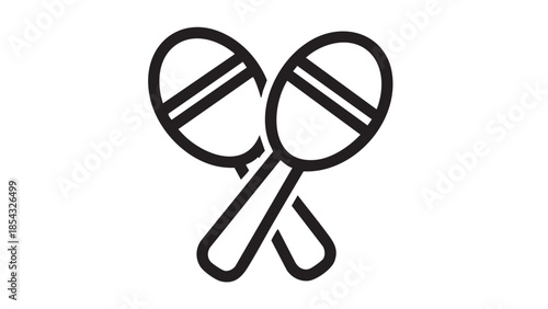 Maracas illustration on white background