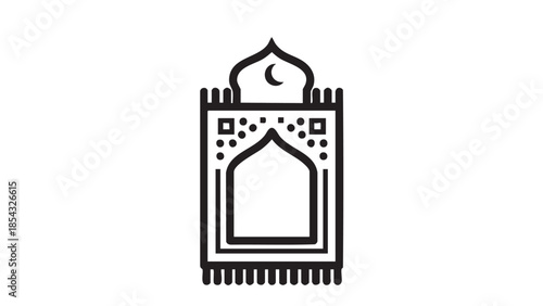 Illustration of a lantern with crescent moon and geometric patterns symbolizing spirituality and cultural heritage