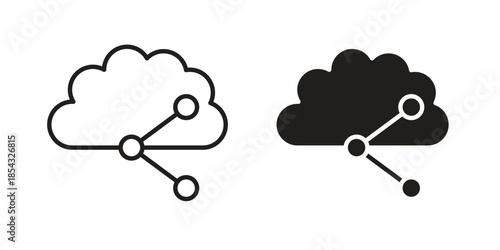 Cloud share icons sign vectors. suitable for web, app, infographic, etc