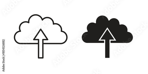 Cloud upload icons sign vectors. suitable for web, app, infographic, etc