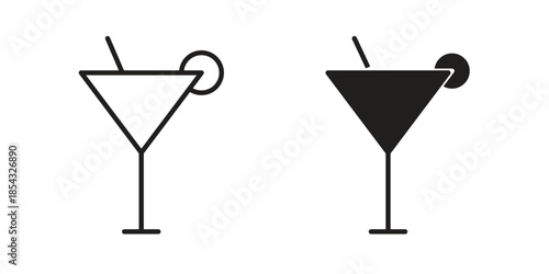 Cocktail icons sign vectors. suitable for web, app, infographic, etc