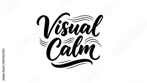 Elegant script typography design conveying a sense of serene peace and graphic tranquility