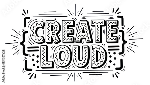 Bold Hand Drawn Typographic Art Declaration of Creative Expression and Audacity