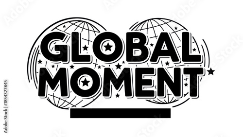 Bold graphic representing a significant worldwide event or universal impactful occasion design