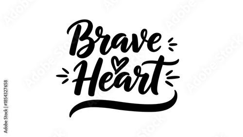 Bold Typography Emphasizing Courageous Spirit and Inner Strength