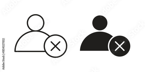 Delete user icons sign vectors. suitable for web, app, infographic, etc