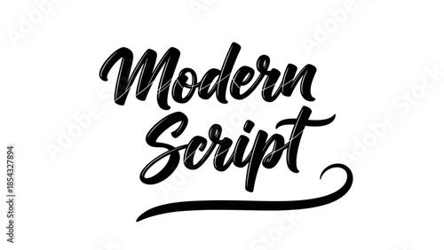 Dynamic calligraphic typography showcasing a contemporary script font style with elegant artistic