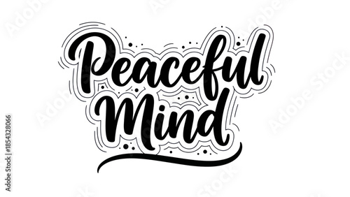 Elegant Calligraphy Art Expressing Inner Serenity and Tranquility