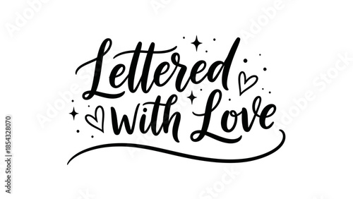 Elegant Calligraphy Expressing Affectionate Sentiments with Delicate Flourishes