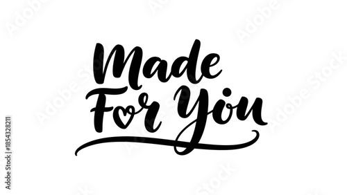 Elegant script lettering design expressing personalized care and custom craftsmanship for unique