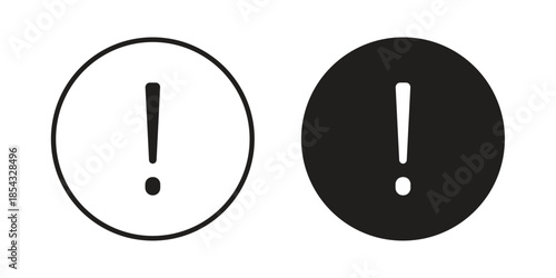 Exclamation interface icons sign vectors. suitable for web, app, infographic, etc