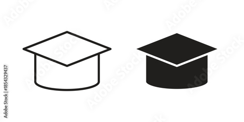 Graduation cap icons sign vectors. suitable for web, app, infographic, etc