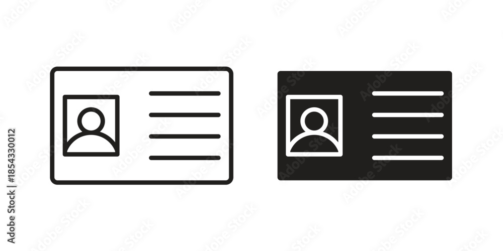 Obraz premium ID badge icons sign vectors. suitable for web, app, infographic, etc