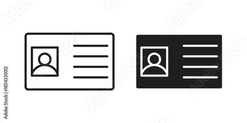 ID badge icons sign vectors. suitable for web, app, infographic, etc