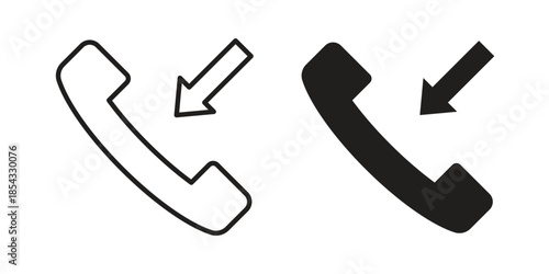 Incoming Call icons sign vectors. suitable for web, app, infographic, etc