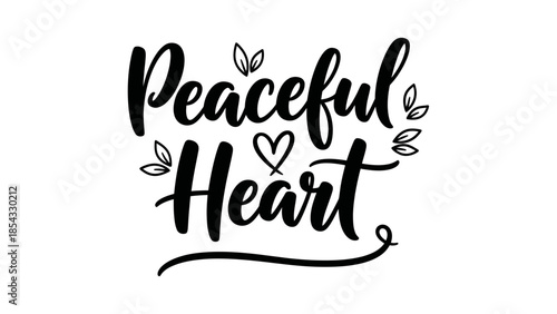 Elegant typography art expressing a serene state of mind and inner calm