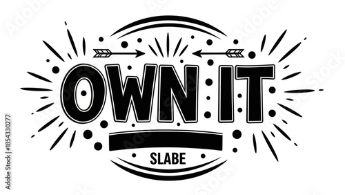 Empowering call to action graphic with bold typography and dynamic illustrative elements fostering