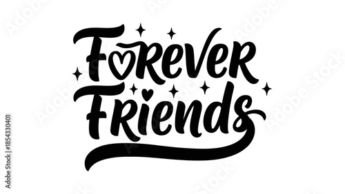 Expressing enduring bonds through heartwarming calligraphy and starry accents