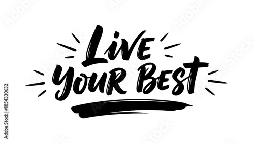 Inspirational hand-drawn lettering promoting a positive mindset and personal growth journey