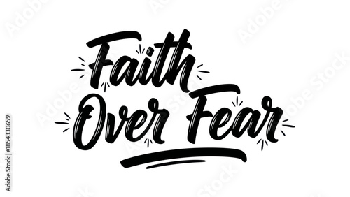 Inspirational handwritten typography design emphasizing inner strength and overcoming obstacles