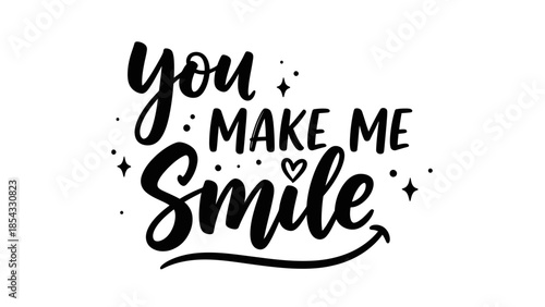 Inspiring handwritten calligraphy conveying the joy that someone brings