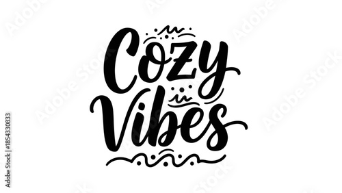 Inviting Hand-Lettered Typography Expressing Cozy Ambiance and Pleasant Feelings