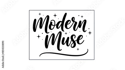 Modern Muse Inspiring Calligraphy Art with Celestial Accents