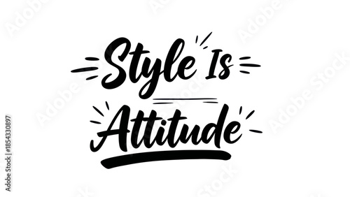 Motivational brush script art celebrating individuality and confident self-expression and personal