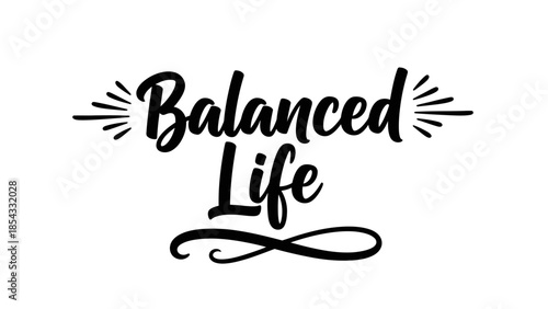 Stylish Script Typography for a Harmonious and Serene Lifestyle Concept Graphic