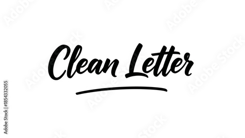 Stylish Script Text 'Clean Letter' Promotes Simplicity and Elegance in Design