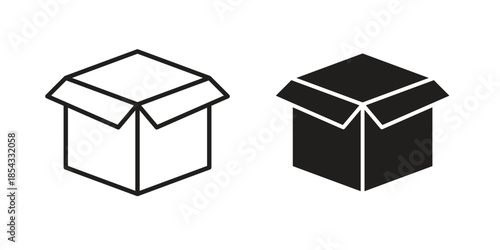 Open box icons sign vectors. suitable for web, app, infographic, etc