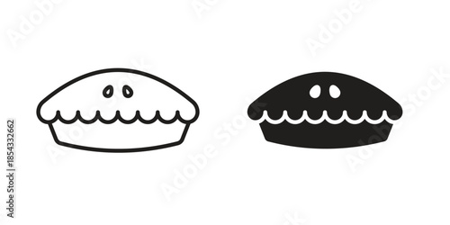 Pie icons sign vectors. suitable for web, app, infographic, etc