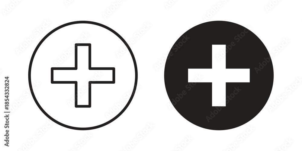 Obraz premium Plus icons sign vectors. suitable for web, app, infographic, etc