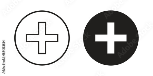 Plus icons sign vectors. suitable for web, app, infographic, etc