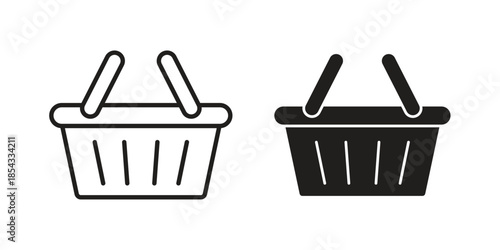 Shopping basket icons sign vectors. suitable for web, app, infographic, etc