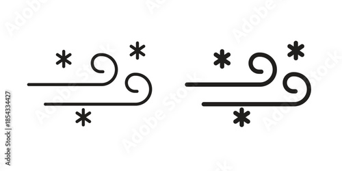 Snow blowing icons sign vectors. suitable for web, app, infographic, etc