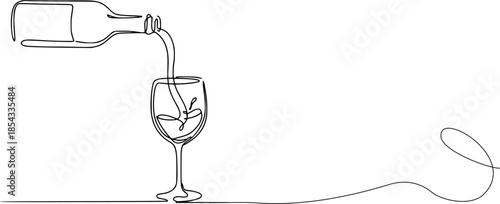 A single empty crystal wineglass stands isolated on a white background, featuring a clean transparent reflection perfect for a restaurant or celebration