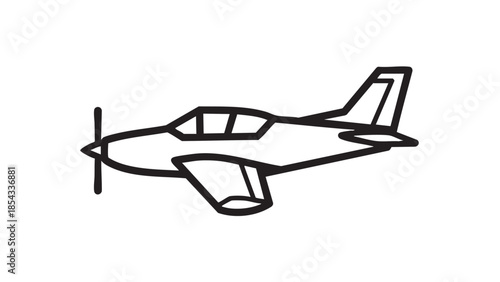 Simplified illustration of a jet aircraft viewed from the side