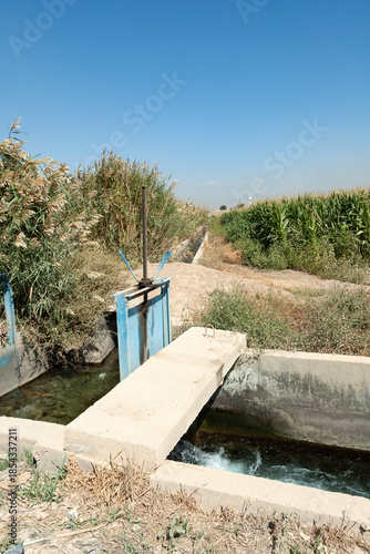 Irrigation facilities in the upland field in Iran 