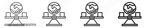 Partnership Balance  Icon Set Different Style Collection
