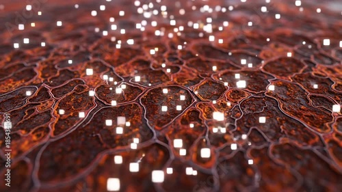 Abstract illustration of a network of veins with glowing nodes, representing connections.