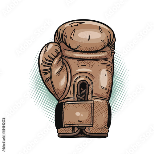 Vintage Boxing Glove Illustration for Sports and Fitness Concepts.