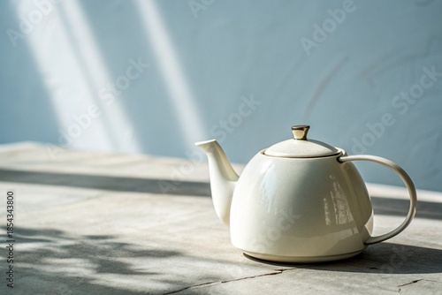 teapot on a wooden table