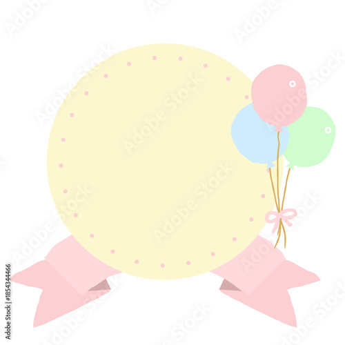 文字入れできる手描きのかわいい周年記念メダル