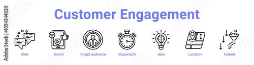 Customer Engagement Icon Banner and Collection