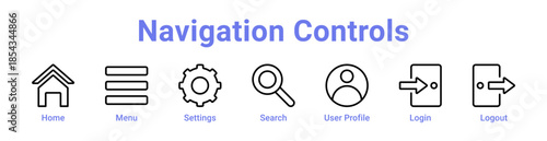 Navigation Controls Icon Banner and Collection