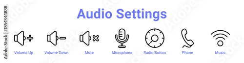 Audio Settings Icon Banner and Collection