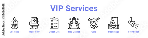 -Vip Services Icon Banner and Collection