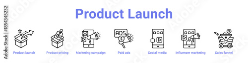 -Product Launch Icon Banner and Collection